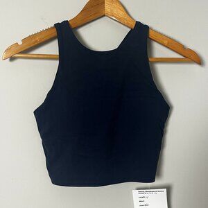 Athleta Navy Conscious Crop Top Sports Bra XS